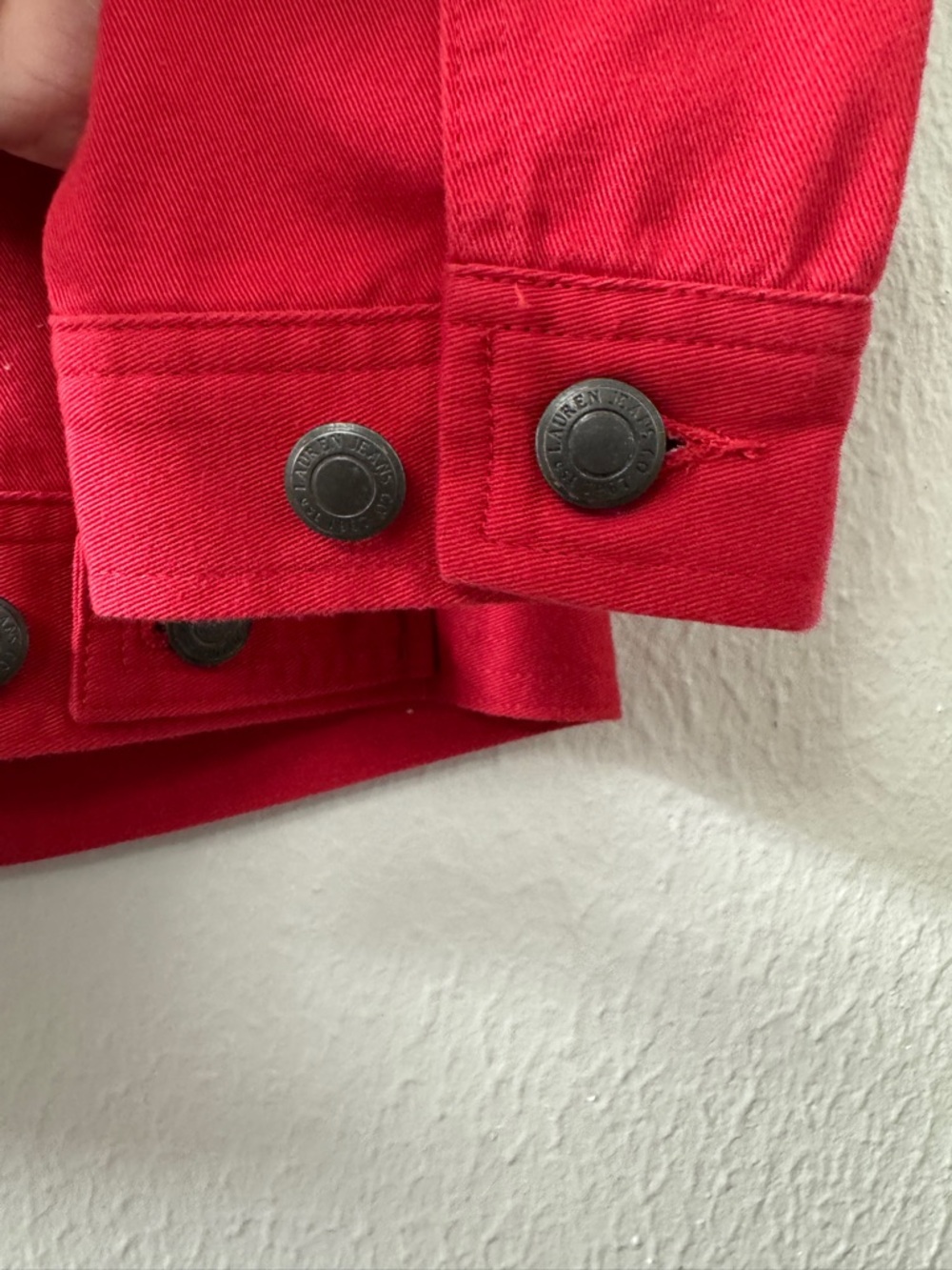 Lauren Jeans Co. Women’s Red Denim Jacket - Picture 8 of 14